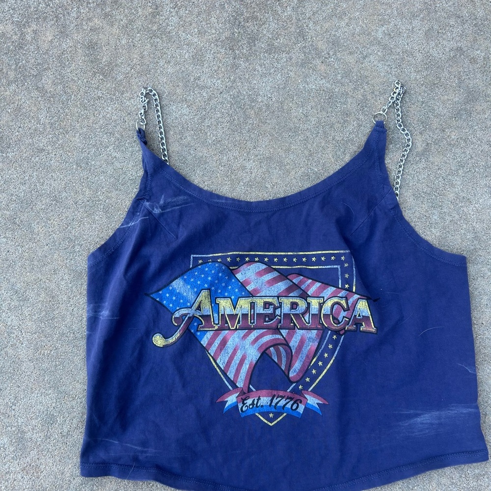Patriotic Blue Women's Crop Top